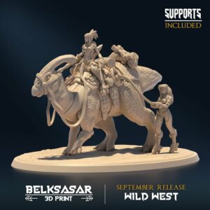 WILD WEST - BOUNTY HUNTER WITH PARASAUROLOPHUS (NSFW)